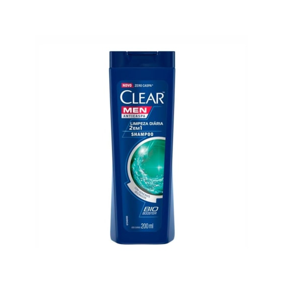 Shampoo Anticaspa Clear Men Limpeza Diaria 2X1