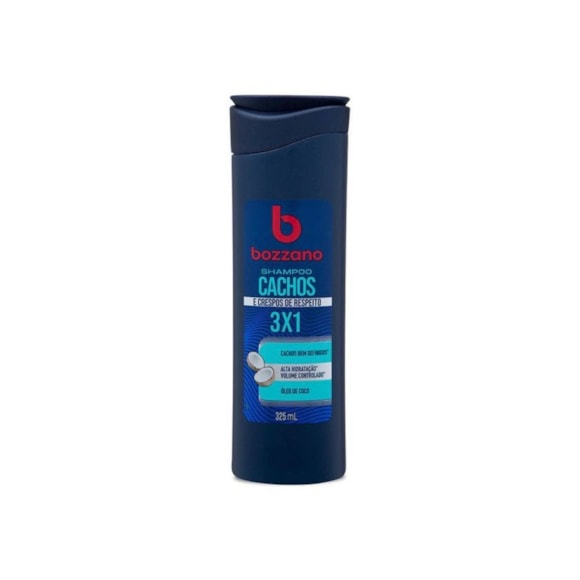 Shampoo Cachos e Crespos 3x1 Bozzano Óleo de Coco 325ml