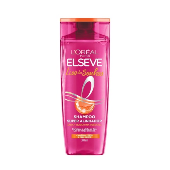 Shampoo Elseve Liso Dos Sonhos AHA + Queratina Vegetal