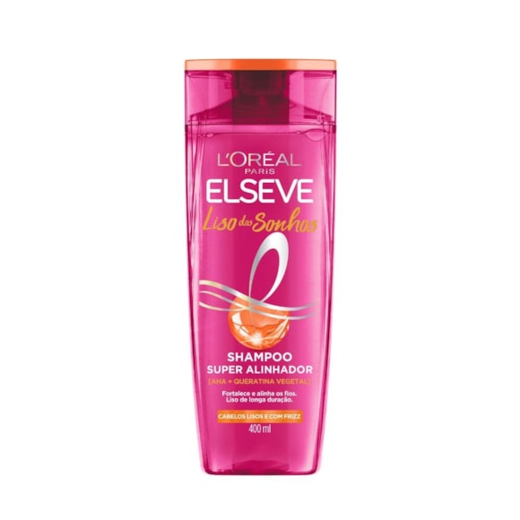Shampoo Elseve Liso Dos Sonhos AHA + Queratina Vegetal 400ml