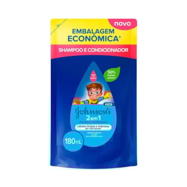 Shampoo Infantil Johnson & Johnson 2 Em 1 Refil 180ml