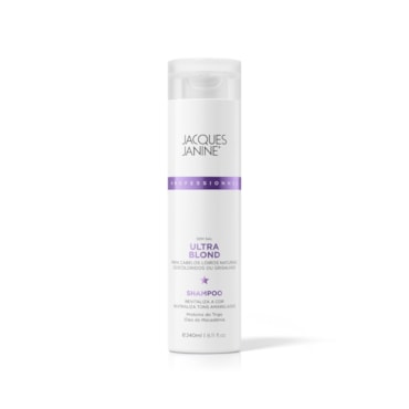 Shampoo Jacques Janine Professionnel Matizador Ultra Blond Cabelos Loiros E Grisalhos 240ml