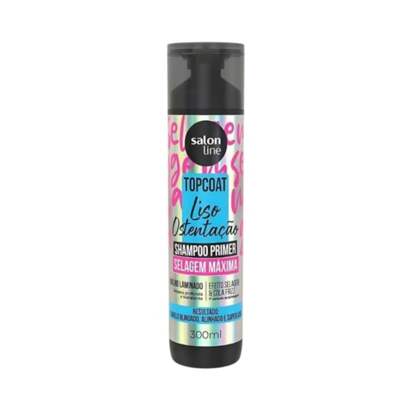 Shampoo Primer Salon Line Top Coat Liso Ostentação Selagem Máxima 300ml