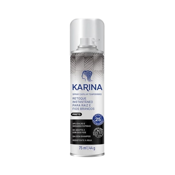 Spray De Retoque Karina Preto 75ml