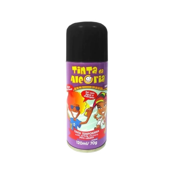 Spray para Cabelo Tinta da Alegria Preto 120ml