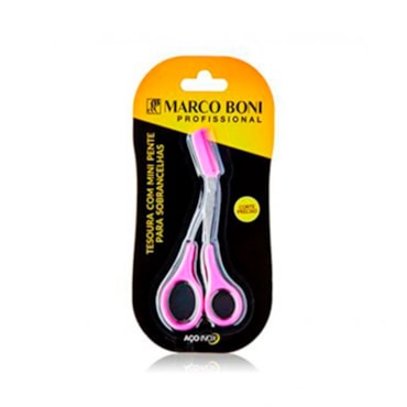 Tesoura Para Sobrancelhas Marco Boni Com Mini Pente