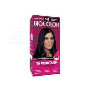Tinta de Cabelo Biocolor Mini Kit Castanho Claro Luxuoso 5.0