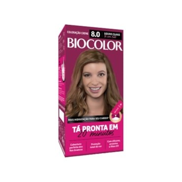 Tinta de Cabelo Biocolor Mini Kit Louro Claro Radiante 8.0