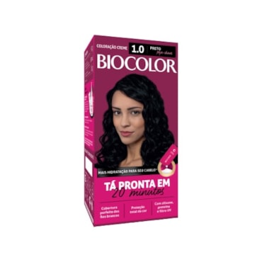 Tinta de Cabelo Biocolor Mini Kit Preto Fundamental 1.0