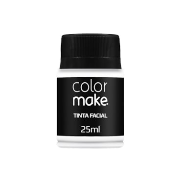 Tinta Facial Líquida Maquiagem Artística Colormake Branco Pote 25ml