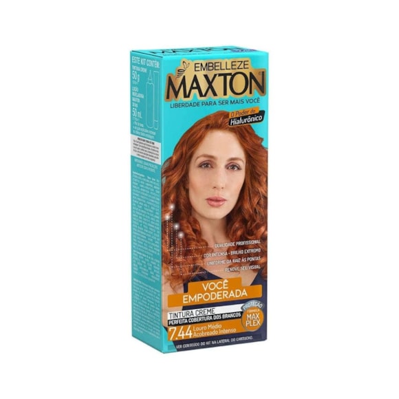 Tinta Maxton 7.44 Louro Médio Acobreado Intenso