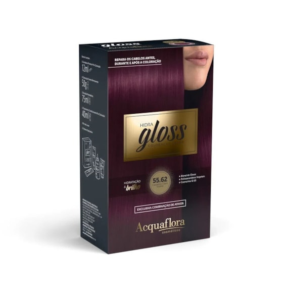 Tintura Acquaflora Hidra Gloss 5562 Castanho Claro Violine