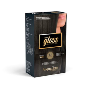 Tintura Acquaflora Hidra Gloss 61 Louro Escuro Acinzentado