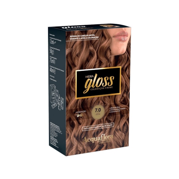 Tintura Acquaflora Hidra Gloss 70 Louro Natural