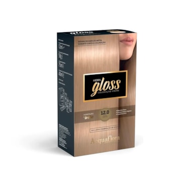 TINTURA ACQUAFLORA KIT HIDRA GLOSS 120 LOURO ESPECIAL