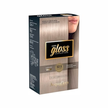 Tintura Acquaflora Kit Hidra Gloss 121 Louro Especial Acinzentado 