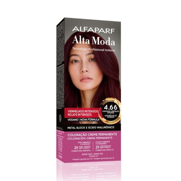 Tintura Alta Moda 4.66 Castanho Vermelho Intenso