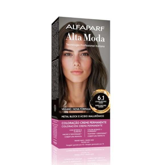 Tintura Alta Moda 6.1 Louro Escuro Cinza