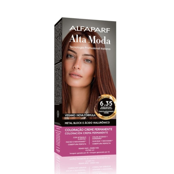 Tintura Alta Moda 6.35 Louro Escuro Dourado Acaju