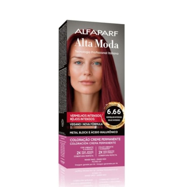 Tintura Alta Moda 6.66 Louro Escuro Vermelho Intenso