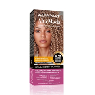 Tintura Alta Moda 8.21 Louro Claro Irisado Cinza