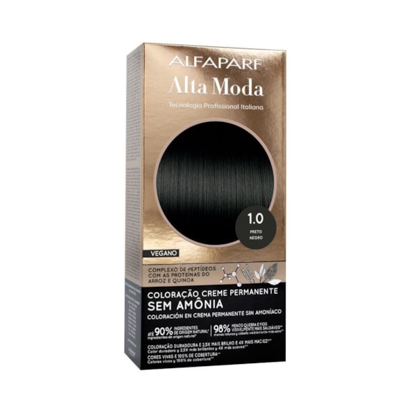 Tintura Alta Moda Color Sem Amônia 1.0 Preto