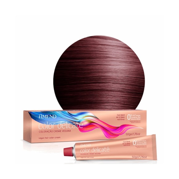 Tintura Amend Delicate 6.66 Louro Escuro Vermelho Intenso 50gr