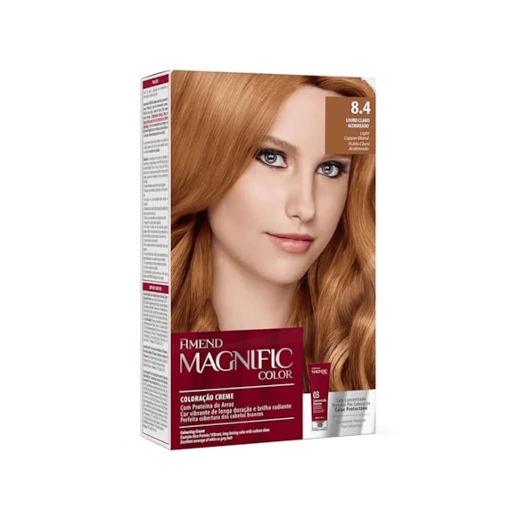Tintura Amend Magnific Color 8.4 Louro Claro Acobreado