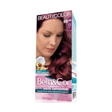Tintura Bela Cor Kit Sem Amônia 55.46 Vermelho Fatale
