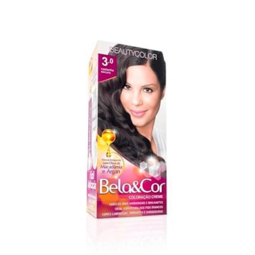 Tintura Bela Cor Mini Kit 3.0 Castanho Escuro