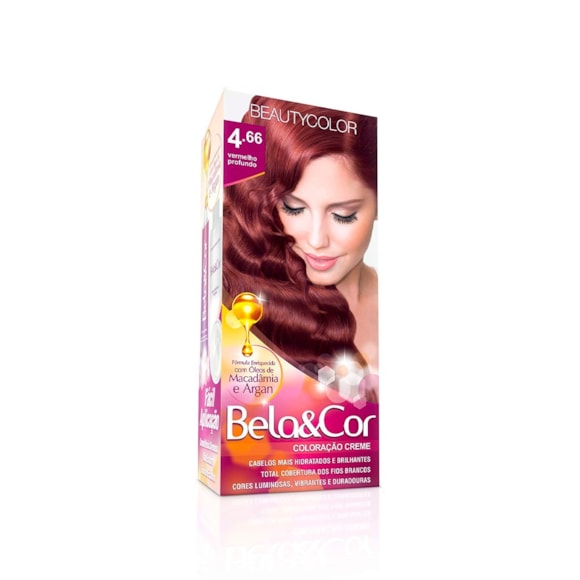 Tintura Bela Cor Mini Kit 4.66 Vermelho Profundo