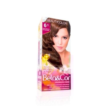 Tintura Bela Cor Mini Kit 6.1 Louro Escuro Acinzentado