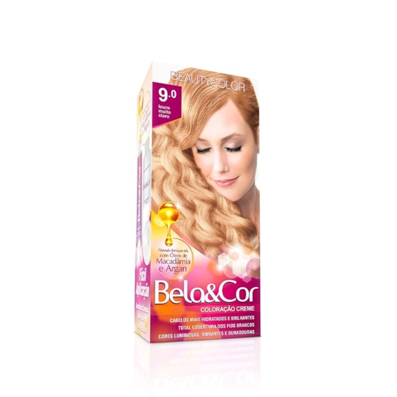 Tintura Bela Cor Mini Kit 9.0 Louro Muito Claro