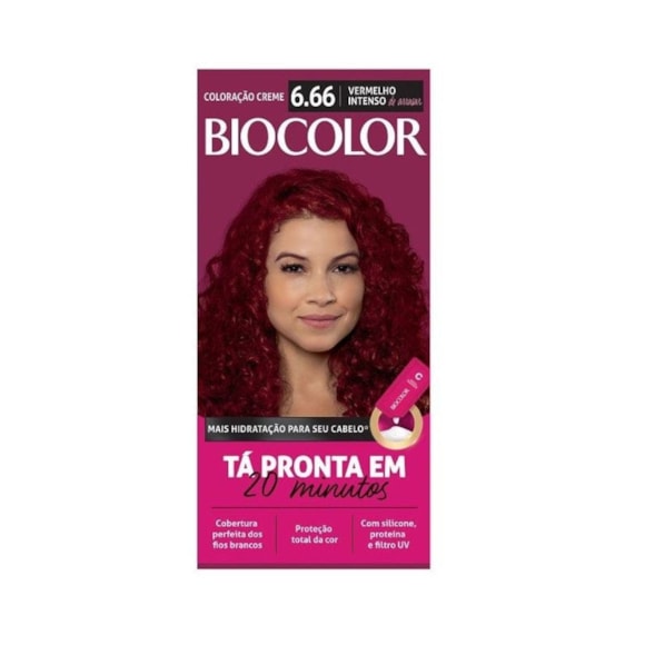 Tintura Biocolor Kit 6.66 Vermelho Intenso 