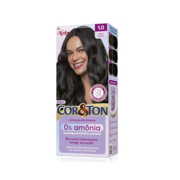 Tintura Cor&Ton Niely 0% Amônia 1.0 Preto Intenso