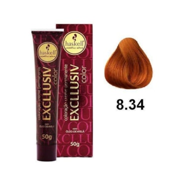 Tintura Haskell 8.34 Louro Claro Dourado Acobreado