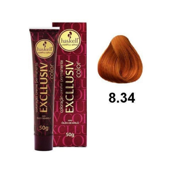 Tintura Haskell 8.34 Louro Claro Dourado Acobreado