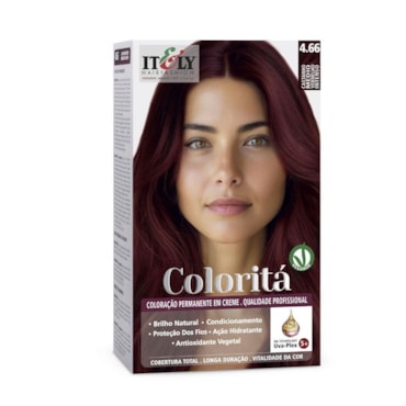 Tintura Itely Colorita 4.66 Castanho Médio Vermelho Intenso