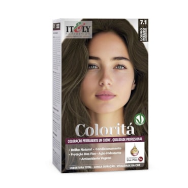 Tintura Itely Colorita 7.1 Louro Médio Acinzentado