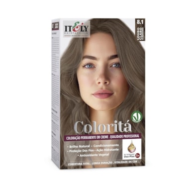 Tintura Itely Colorita 8.1 Louro Claro Acinzentado