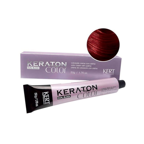 Tintura Keraton Color Dual Block 5.62 Castanho Cl Ver Ir