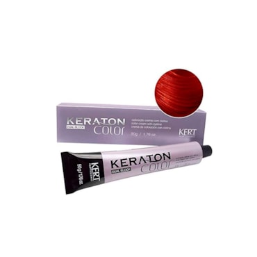Tintura Keraton Color Dual Block 7.66 Louro Médio Vermelho Intenso