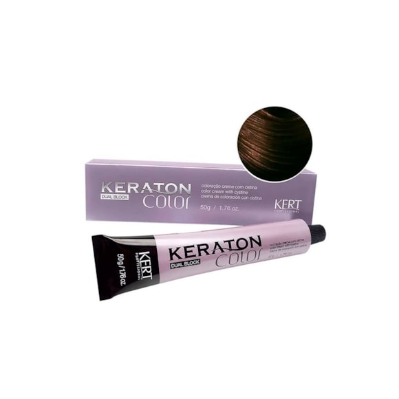 Tintura Keraton Color Dual Block 7.77 Louro Médio Marrom Intenso