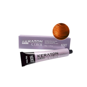 Tintura Keraton Color Dual Block 8.34 Louro Claro Dourado Acobreado