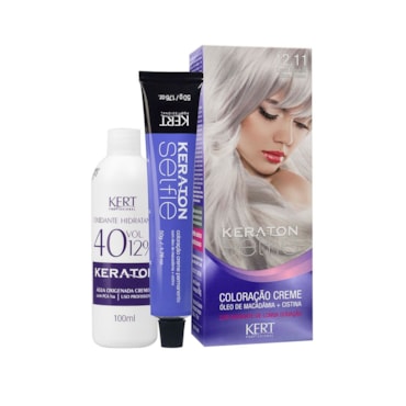 Tintura Keraton Selfie 12.11 Louro Especial Cinza Intenso