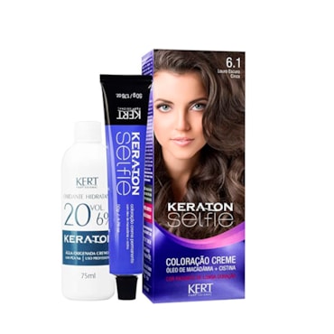 Tintura Keraton Selfie 6.1 Louro Escuro Cinza