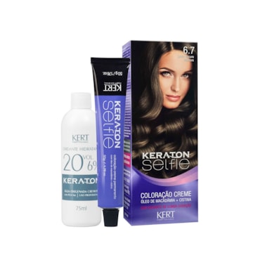 Tintura Keraton Selfie 6.7 Louro Escuro Marrom