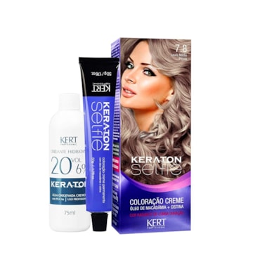 Tintura Keraton Selfie 7.8 Louro Médio Pérola