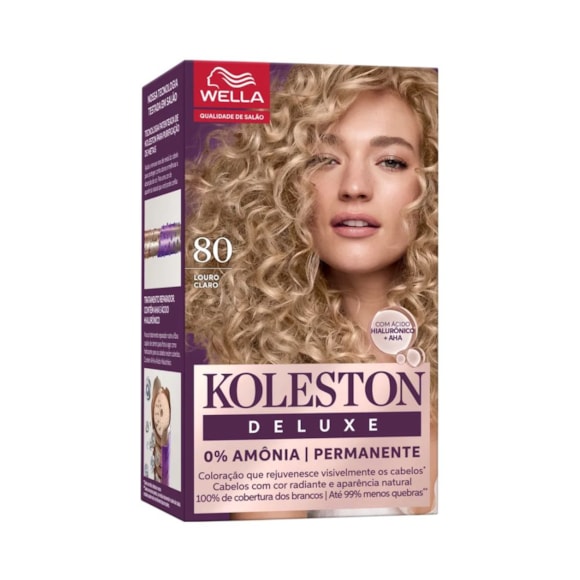 Tintura Koleston Kit Deluxe 80 Louro Claro