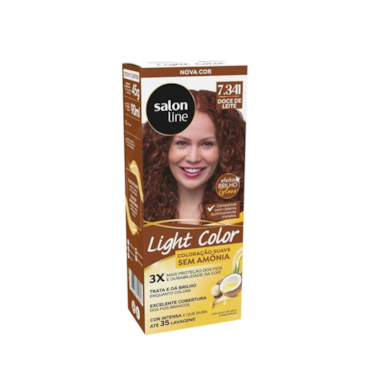 Tintura Light Color Profissional Salon Line 7.341 Doce de Leite